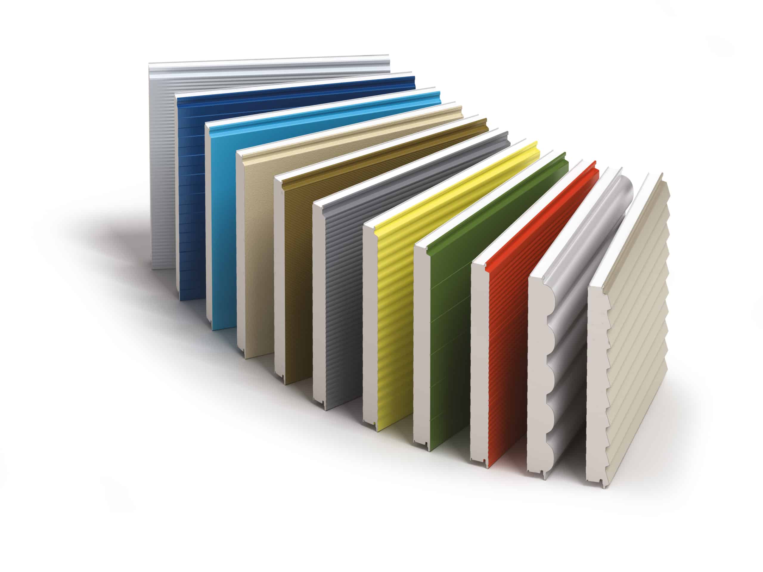 an array of cladding colour options